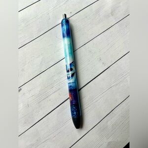 Pennywise Blue Handmade Epoxy Resin Refillable Inkjoy 0.7mm Pen